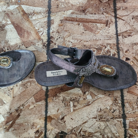 Vera Wang Women's Embellished Sandals (Gray) - SIZE 9.5 - Picture 7 of 8